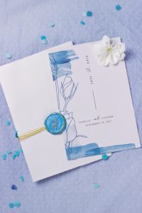 Hochzeitseinladungen in Blau