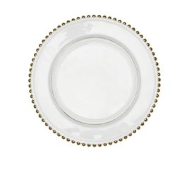 Platztellern „Valencia“ 33 cm, Glas, Gold.